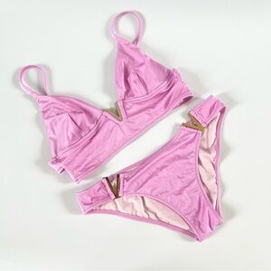 Victoria’s Secret swimsuit top M/Bottom S pink purple
